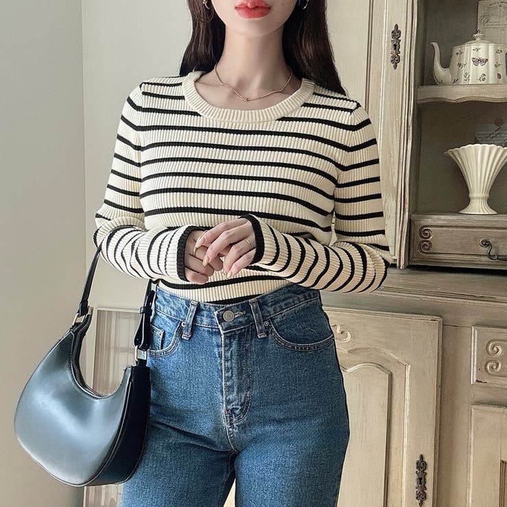 Meiru【選べる】厚手長袖リブニット | JUNOAH | 詳細画像25 