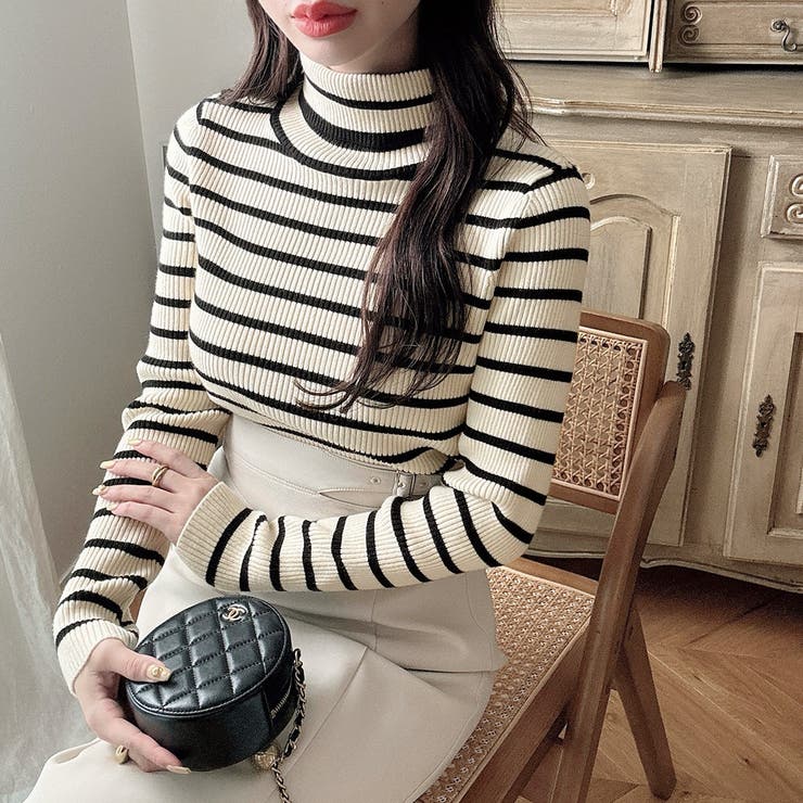 Meiru【選べる】厚手長袖リブニット | JUNOAH | 詳細画像31 