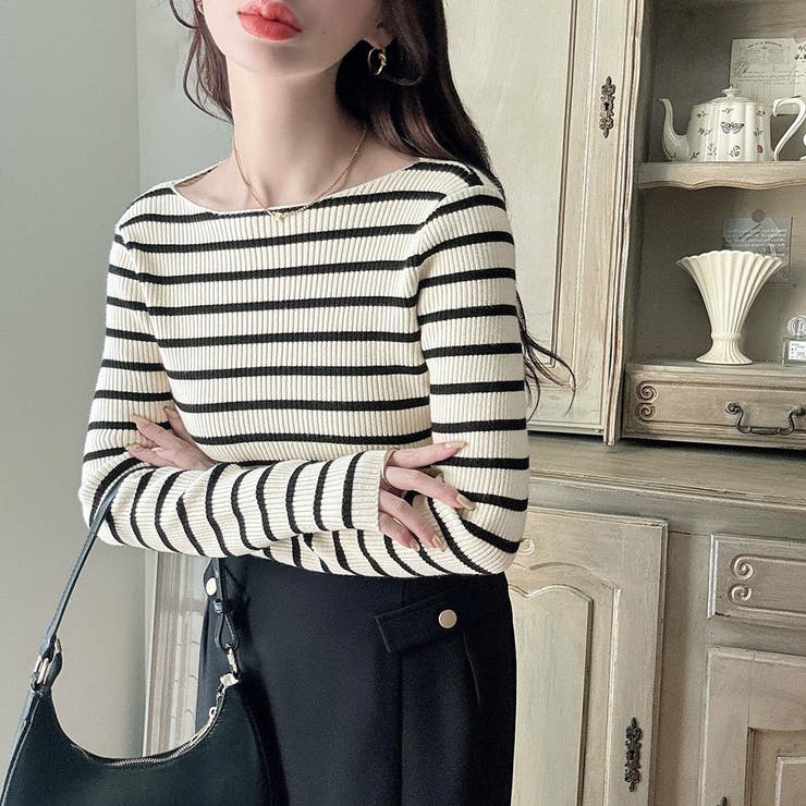 Meiru【選べる】厚手長袖リブニット[品番：AMTW0011116]｜JUNOAH