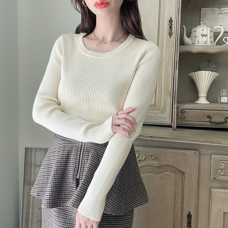 Meiru【選べる】厚手長袖リブニット | JUNOAH | 詳細画像5 