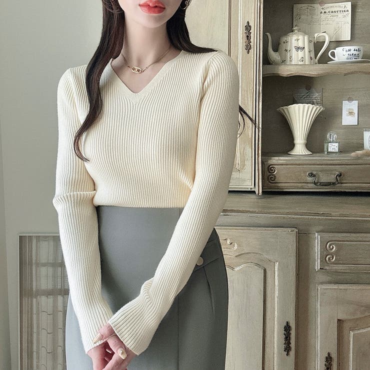 Meiru【選べる】厚手長袖リブニット | JUNOAH | 詳細画像6 