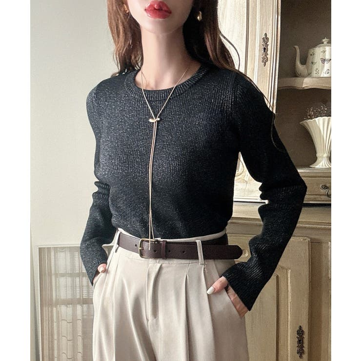 Meiru 【選べる】ラメリブニット | JUNOAH | 詳細画像14 