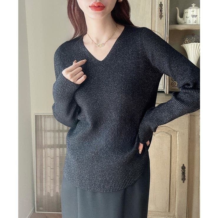 Meiru 【選べる】ラメリブニット | JUNOAH | 詳細画像16 