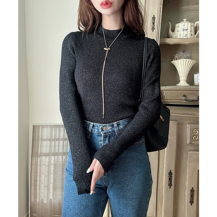 Meiru 【選べる】ラメリブニット | JUNOAH | 詳細画像17 