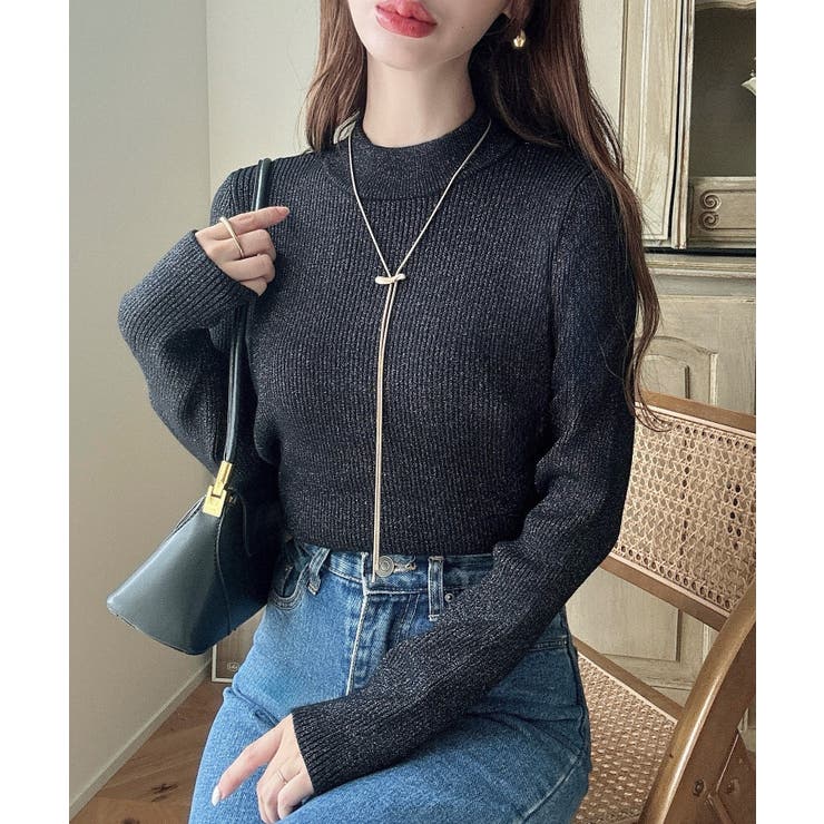 Meiru 【選べる】ラメリブニット | JUNOAH | 詳細画像18 