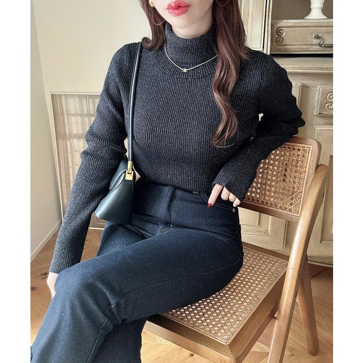 Meiru 【選べる】ラメリブニット | JUNOAH | 詳細画像20 