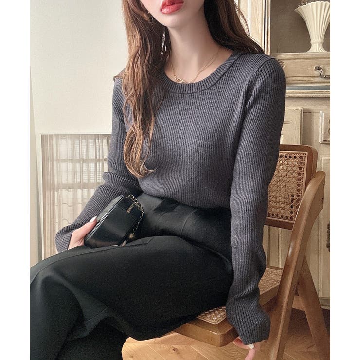 Meiru 【選べる】ラメリブニット | JUNOAH | 詳細画像24 