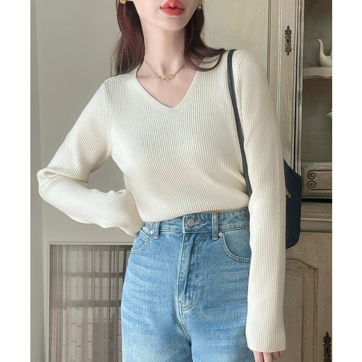 Cアイボリー | Meiru 【選べる】ラメリブニット | JUNOAH