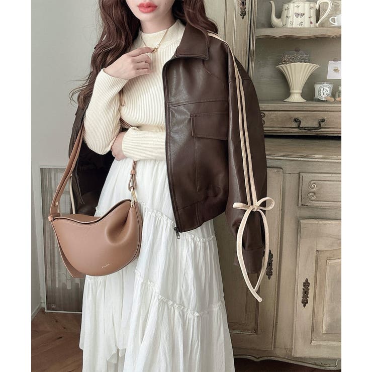 MEIMEIJ メイメイジェイ リボン ブルゾン ジャケット MEIMEIJ メイメイジェイ リボン ブルゾン ジャケット MeiMeiJ(メイメイ