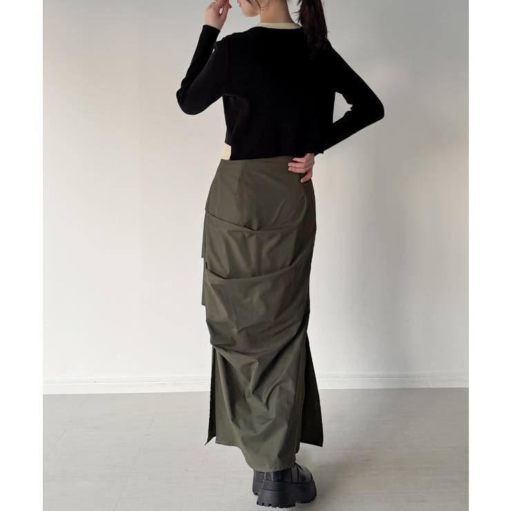 レイヤード風配色ショートニットトップス | JUNOAH | 詳細画像11 