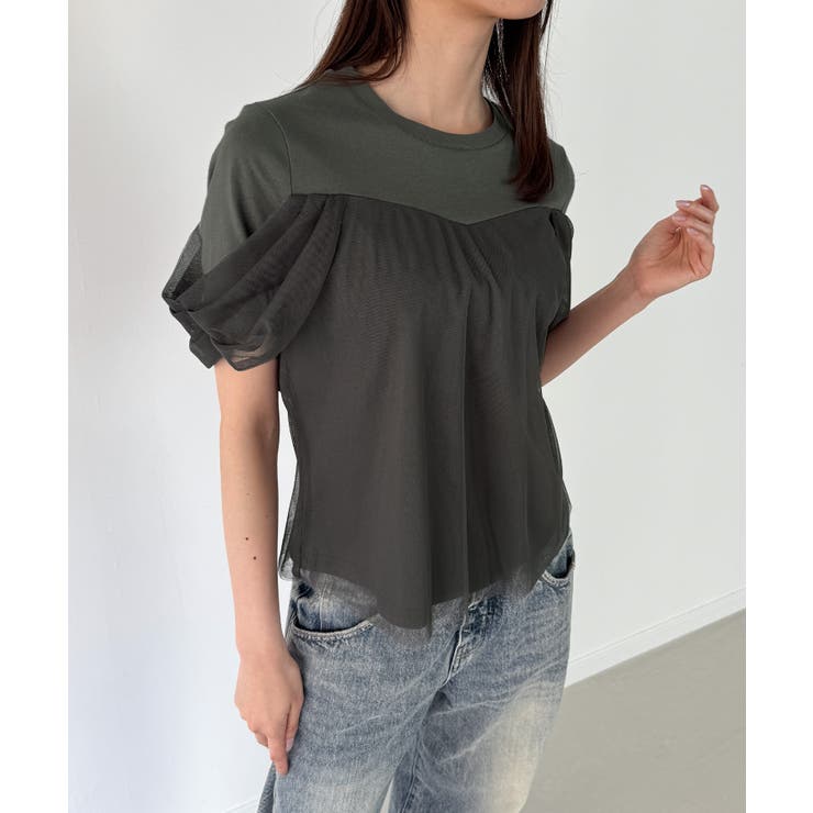 チュールドレープTシャツ | JUNOAH | 詳細画像10 