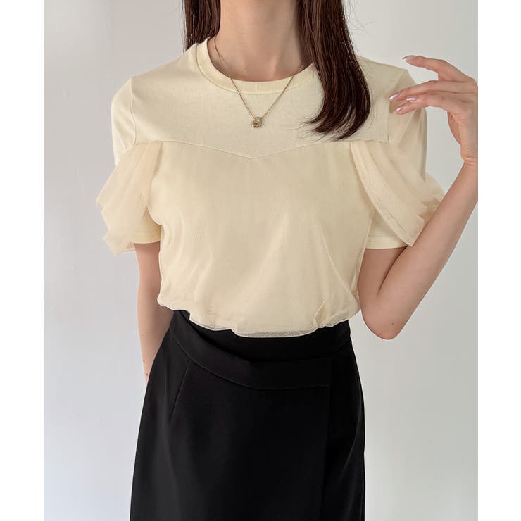 チュールドレープTシャツ | JUNOAH | 詳細画像11 