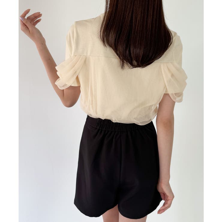 チュールドレープTシャツ | JUNOAH | 詳細画像14 