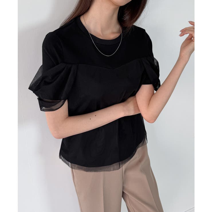 チュールドレープTシャツ | JUNOAH | 詳細画像4 