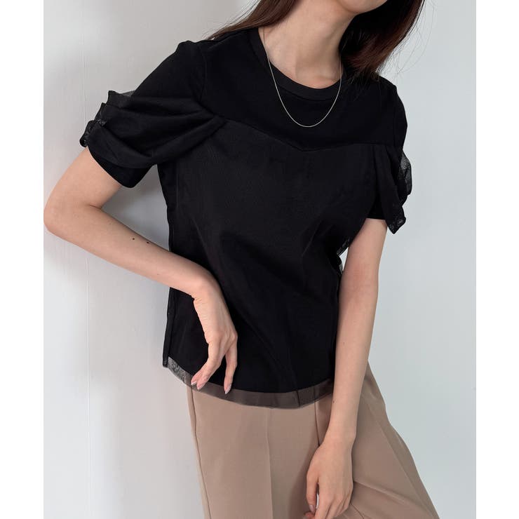 チュールドレープTシャツ | JUNOAH | 詳細画像5 
