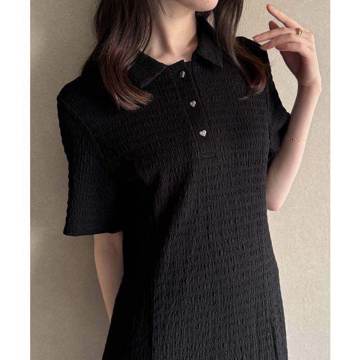【新品同様】パーリーゲイツ　24AW ストレッチタックジャガード ポロワンピース PEARLY GATES パーリーゲイツ ストレッチタックジャカード 線画