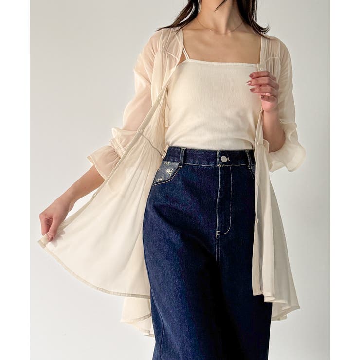 シャーリングデザインシアーチュニック | JUNOAH | 詳細画像4 