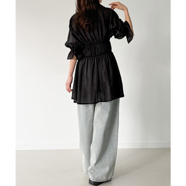 シャーリングデザインシアーチュニック | JUNOAH | 詳細画像8 