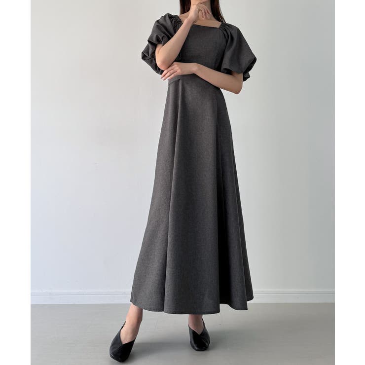 バックリボンフレアワンピース(薄手、裏地なし) | JUNOAH | 詳細画像10 