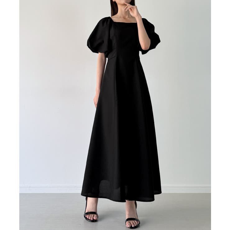 バックリボンフレアワンピース(薄手、裏地なし) | JUNOAH | 詳細画像7 