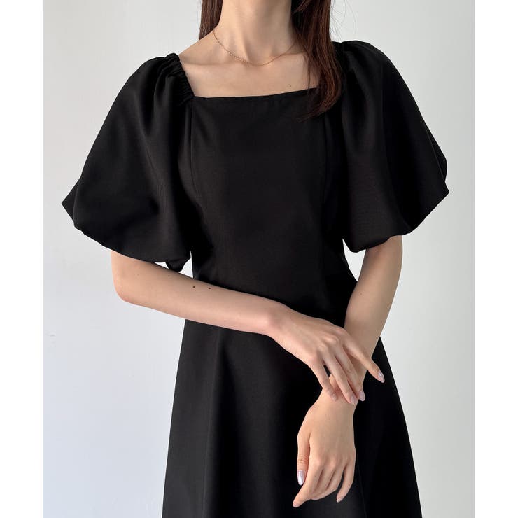 バックリボンフレアワンピース(薄手、裏地なし) | JUNOAH | 詳細画像9 