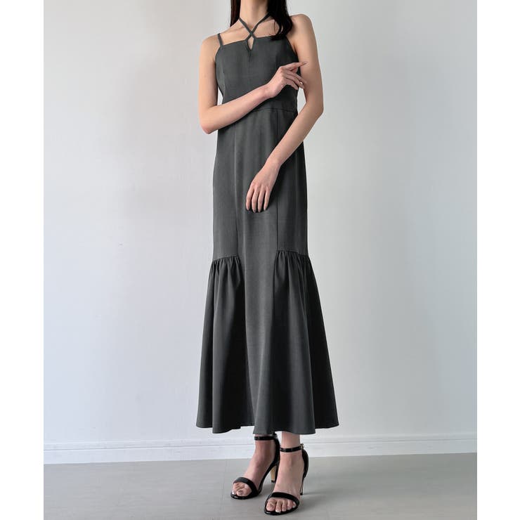 マーメイド クロスネックマーメイドワンピース(薄手、裏地なし)[品番：AMTW0012426