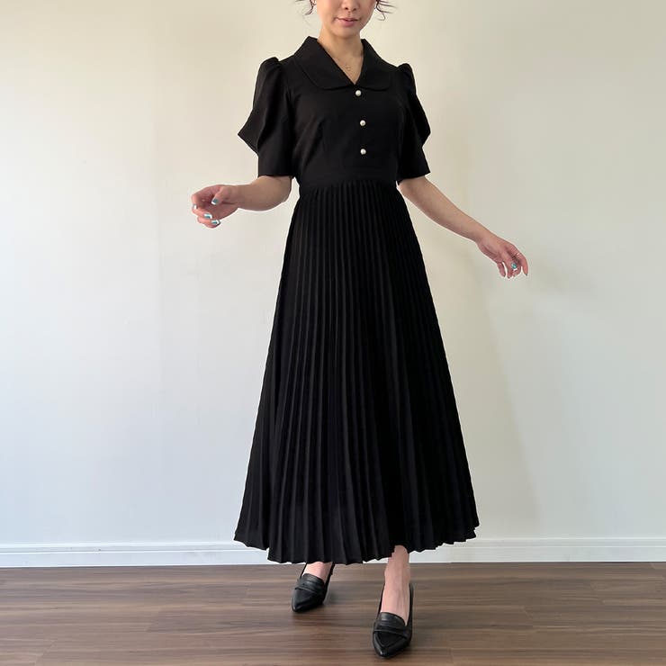 新品　ネイビー　モダンプリーツワンピース　☆プリーツプリーズ では✖️ ウィメンズ／ワンピース – isseymiyake.com