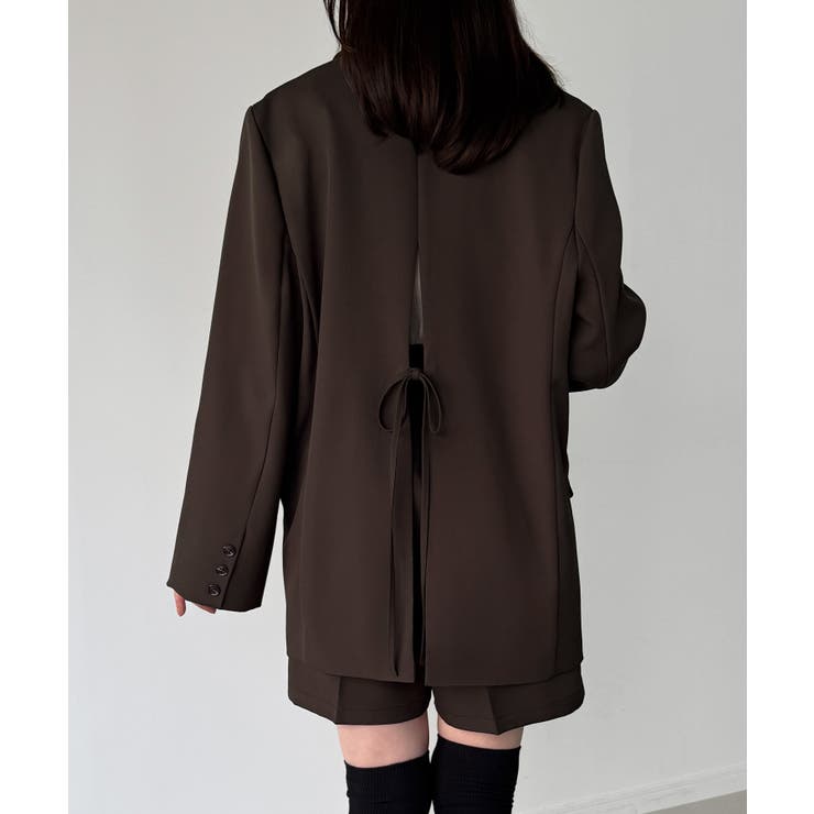 バックリボンテーラードジャケット＋ショートパンツSET | JUNOAH | 詳細画像15 