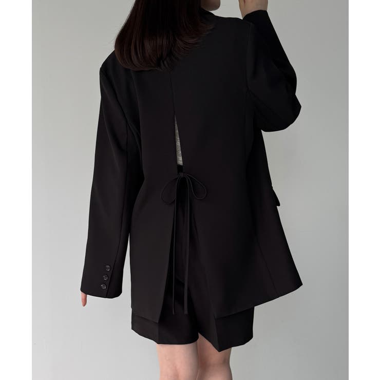 バックリボンテーラードジャケット＋ショートパンツSET | JUNOAH | 詳細画像5 