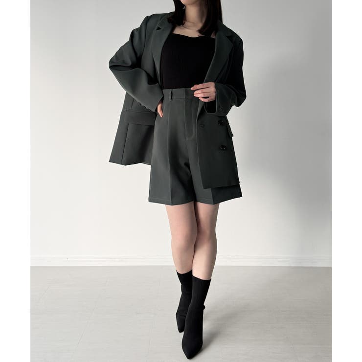 バックリボンテーラードジャケット＋ショートパンツSET | JUNOAH | 詳細画像9 