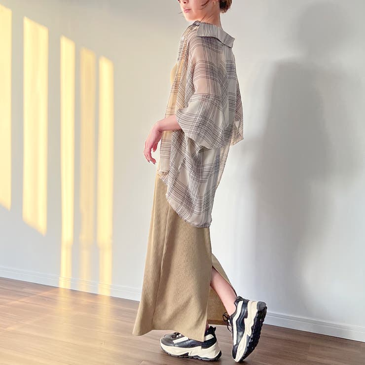 ダブルストラップリブキャミワンピース | JUNOAH | 詳細画像11 