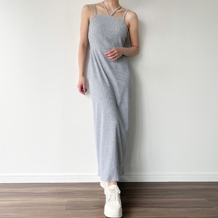 ダブルストラップリブキャミワンピース | JUNOAH | 詳細画像19 