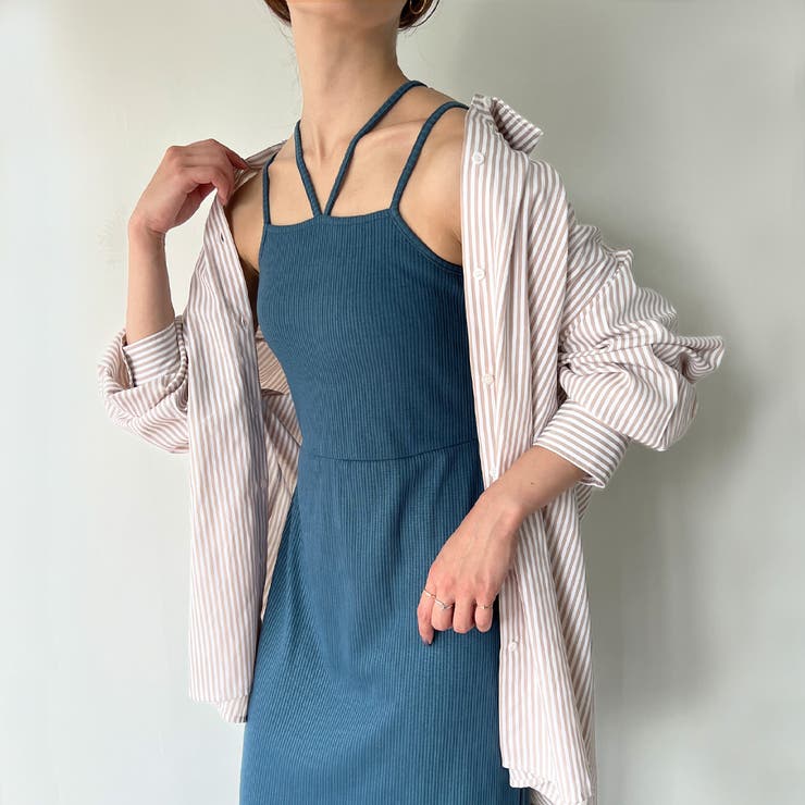 ダブルストラップリブキャミワンピース | JUNOAH | 詳細画像21 