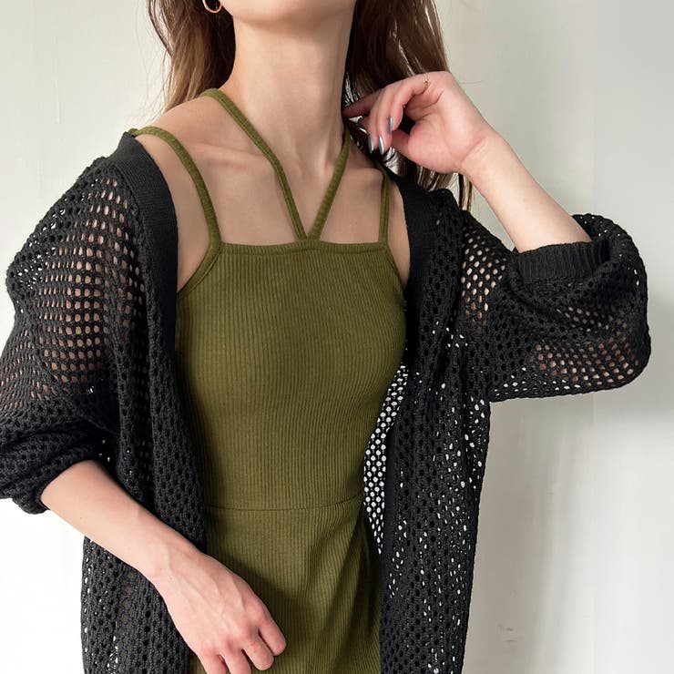 ダブルストラップリブキャミワンピース | JUNOAH | 詳細画像24 