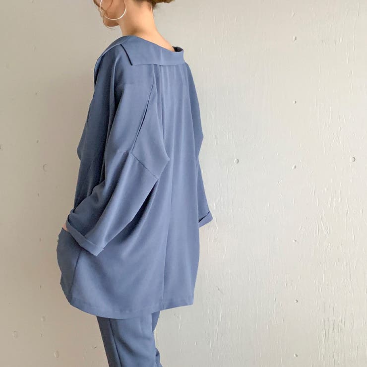 薄手7分袖シャツジャケット3点セットのセットアップ 7分袖テーラードジャケット … | JUNOAH | 詳細画像11 