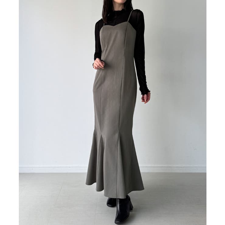 レイヤードデザインショートジャケット＋マーメイドキャミワンピースset | JUNOAH | 詳細画像12 