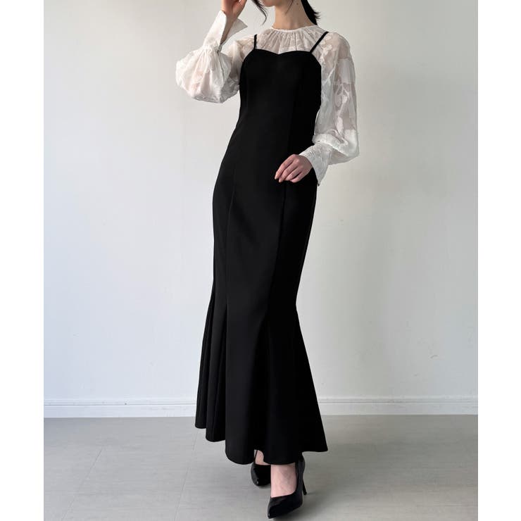 レイヤードデザインショートジャケット＋マーメイドキャミワンピースset | JUNOAH | 詳細画像6 