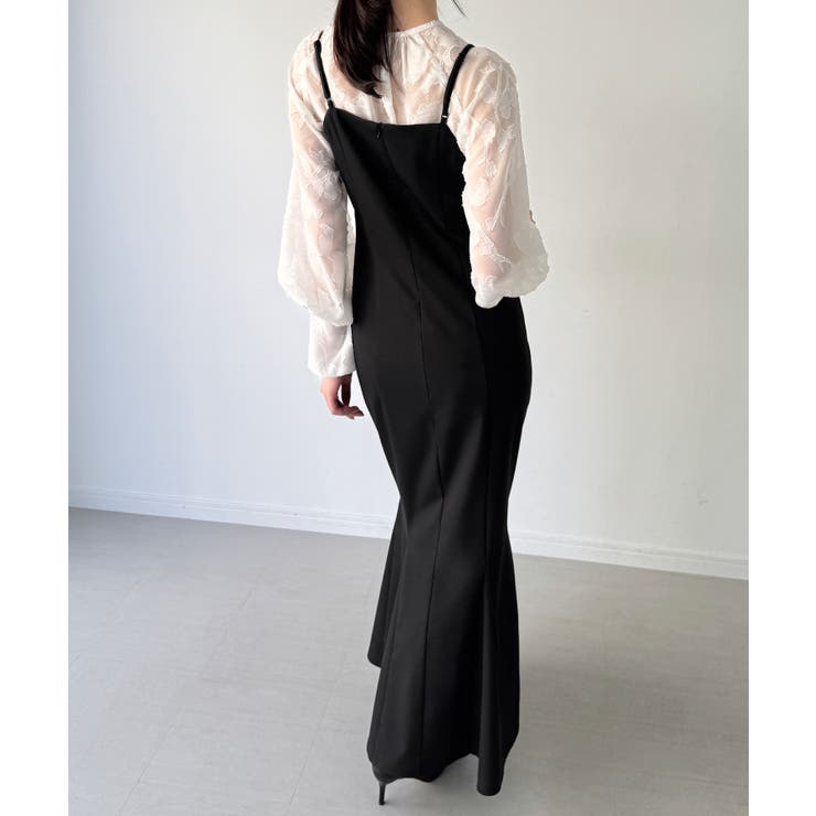 レイヤードデザインショートジャケット＋マーメイドキャミワンピースset | JUNOAH | 詳細画像8 