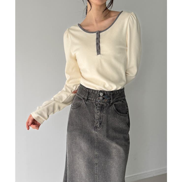 前後2way長袖パフスリーブカットソー | JUNOAH | 詳細画像16 