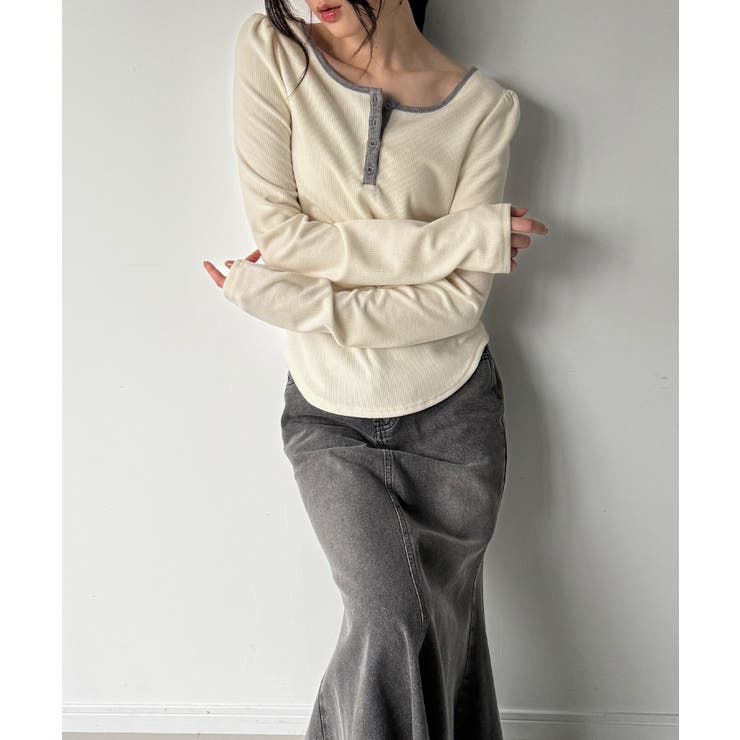 前後2way長袖パフスリーブカットソー | JUNOAH | 詳細画像17 