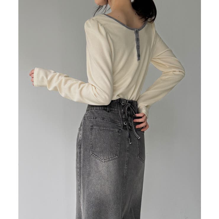 前後2way長袖パフスリーブカットソー | JUNOAH | 詳細画像20 