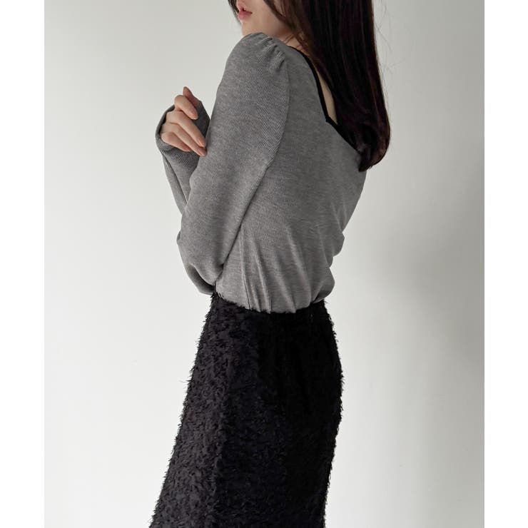 前後2way長袖パフスリーブカットソー | JUNOAH | 詳細画像5 