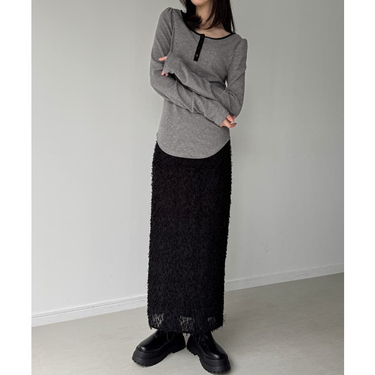 前後2way長袖パフスリーブカットソー | JUNOAH | 詳細画像6 