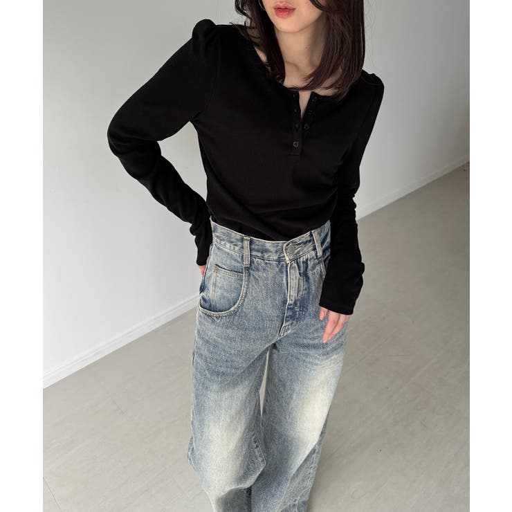 前後2way長袖パフスリーブカットソー | JUNOAH | 詳細画像9 