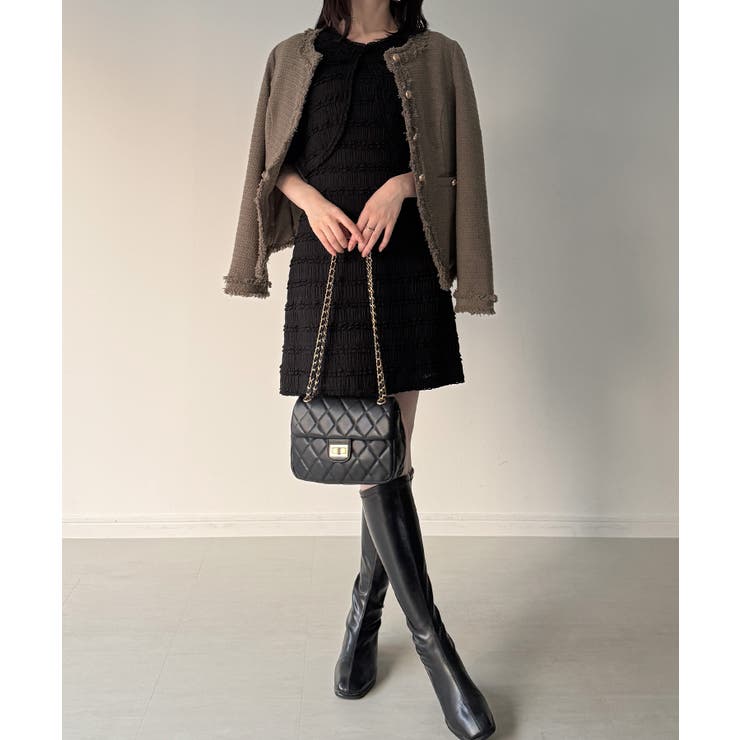 金ボタンフリンジツイードジャケット | JUNOAH | 詳細画像11 