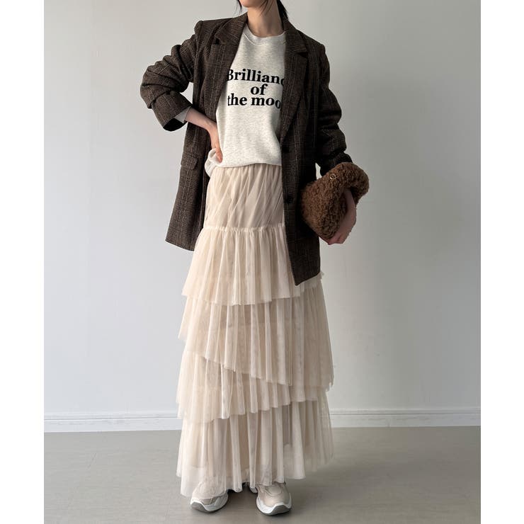 グレンチェックオーバーサイズジャケット＋フレアミニスカート(インパン付き)set | JUNOAH | 詳細画像10 