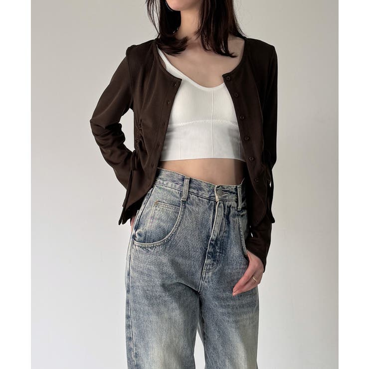 ドロストデザインリブカーディガン | JUNOAH | 詳細画像10 