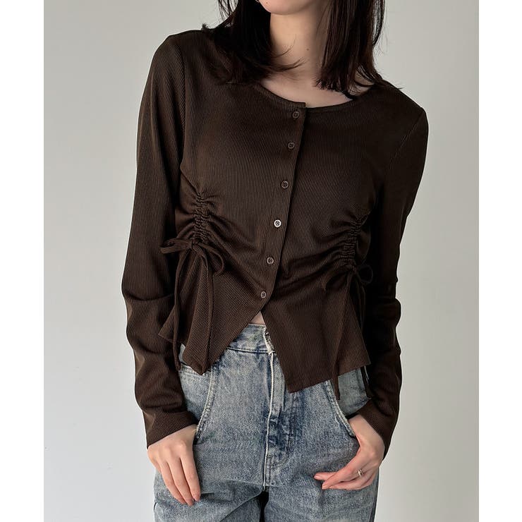 ドロストデザインリブカーディガン | JUNOAH | 詳細画像11 