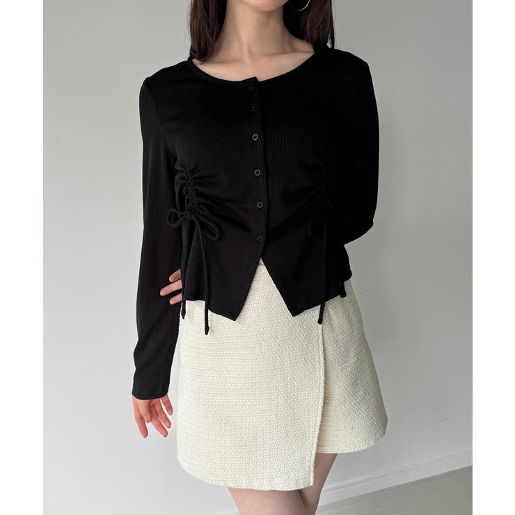 ドロストデザインリブカーディガン | JUNOAH | 詳細画像14 