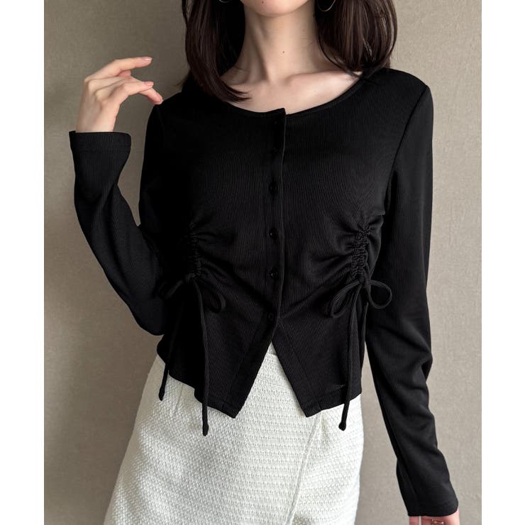 ドロストデザインリブカーディガン | JUNOAH | 詳細画像17 